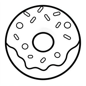 Kolorowanka — pączek z posypką