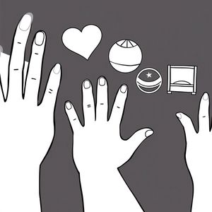 Kolorowanka — Odciski dłoni i symbole