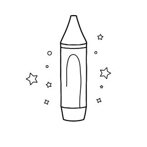 Kolorowanka: Wielka kredka do pokolorowania