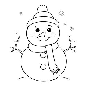 Kolorowanka — bałwan