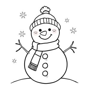 Kolorowanka — bałwan