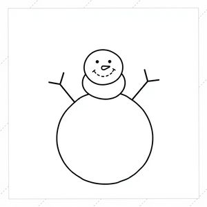 Szablon konturu bałwanka (do wydruku)