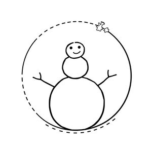 Szablon konturu bałwanka (do wydruku)