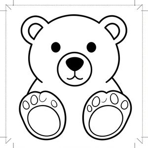 Szablon do wycięcia — kształty misia polarnego