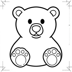 Szablon do wycięcia — kształty misia polarnego