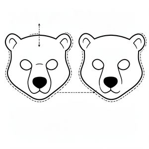 Szablon maski niedźwiedzia polarnego (do wydruku)