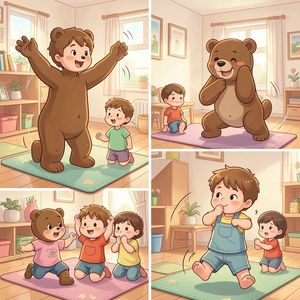 Rozgrzewka - "Niedźwiadek budzi się"