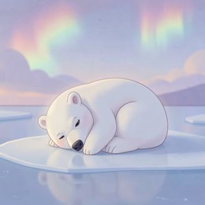 Uspokajanie - niedźwiadek śpi (ilustracja uspokajająca)