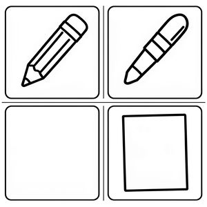 Kolorowanka: Przybory pisarskie