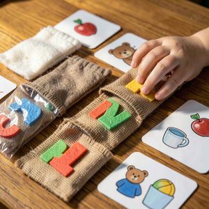 Woreczki sensoryczne z literami i obrazkami