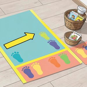 Linia startu z taśmą i gotowymi dziecięcymi pozycjami