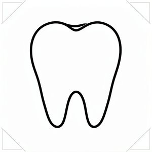 Szablon ząbka — prosty kształt