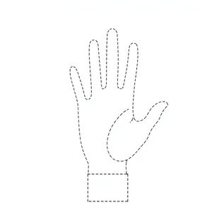 Szablon: Odciski dłoni do choinki