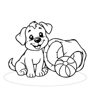 Kolorowanka — Kundelek i zabawki