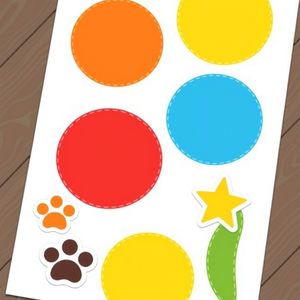 Szablony chusteczek i kółek do wycięcia