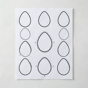 Szablony papierowych jajek (arkusz do drukowania)