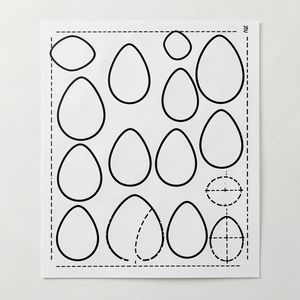 Szablony papierowych jajek (arkusz do drukowania)