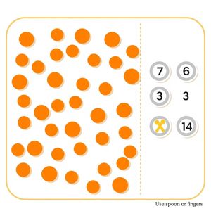 Mini zadanie manipulacyjne — Zbieramy nasionka (matka do wydruku)