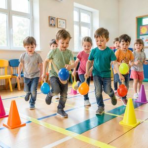 Wyścig z jajkiem na łyżce — scena akcji