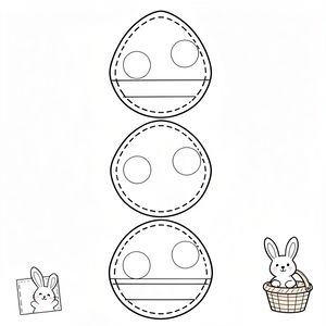 Szablon: Papierowe jajko do wycięcia (pre-cut)