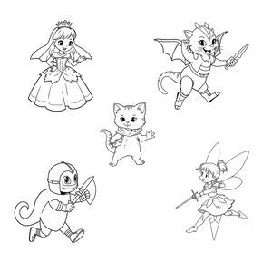 Kolorowanki — postacie do malowania