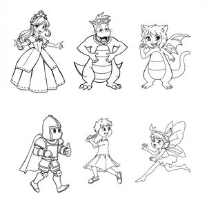 Kolorowanki — postacie do malowania