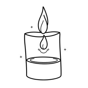 Kolorowanka: Łatwa świeczka do kolorowania