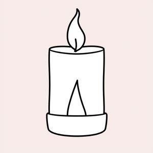 Kolorowanka: Łatwa świeczka do kolorowania