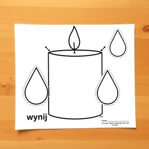 Szablony: Korpus świeczki i kształty płomieni