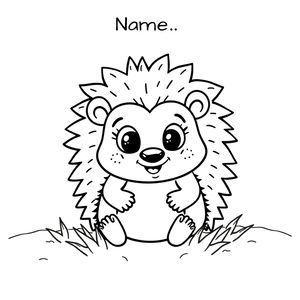 Kolorowanka: uroczy jeż