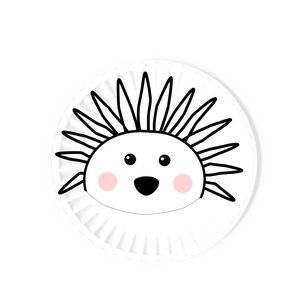 Szablony do wydruku: kontury (głowa, paski, talerzyk)