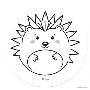 Szablony do wydruku: kontury (głowa, paski, talerzyk)