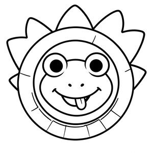 Kolorowanka: Żabka z talerzyka