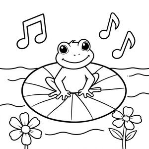 Kolorowanka — Mała żabka