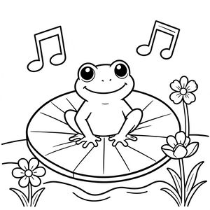 Kolorowanka — Mała żabka