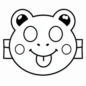 Szablon maski żabki