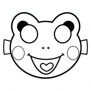 Szablon maski żabki