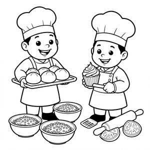 Kolorowanka: Piekarz i cukiernik