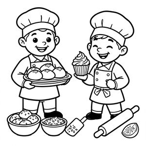 Kolorowanka: Piekarz i cukiernik