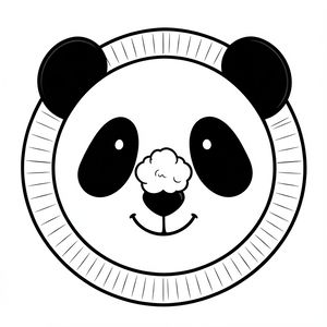 Kolorowanka — pyszczek pandy z talerzyka