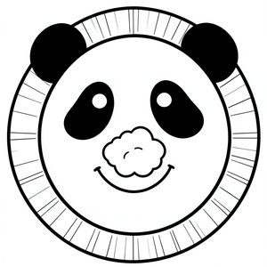 Kolorowanka — pyszczek pandy z talerzyka