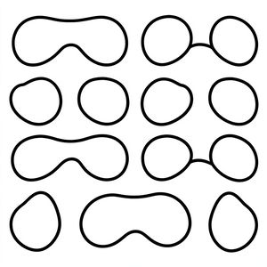 Czarne łatki i uszka - zestaw szablonów