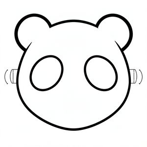 Szablon maski pandy (do wycięcia)
