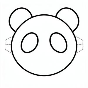 Szablon maski pandy (do wycięcia)