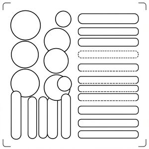 Szablony do wycięcia (koła i promyki)