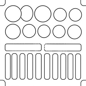 Szablony do wycięcia (koła i promyki)