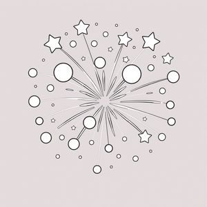 Kolorowanka — fajerwerk dla maluszków