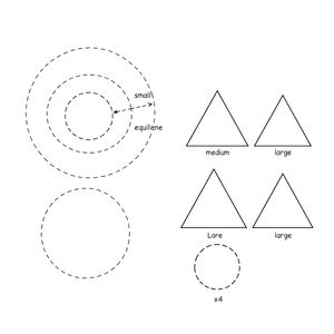 Szablony do wycięcia: kółka i trójkąty