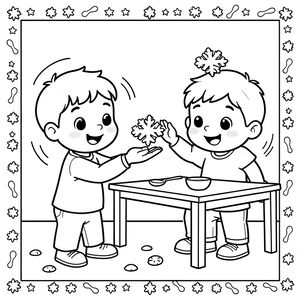 Kolorowanka — Równowaga z płatkiem