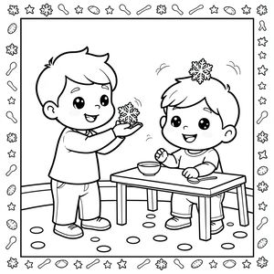 Kolorowanka — Równowaga z płatkiem